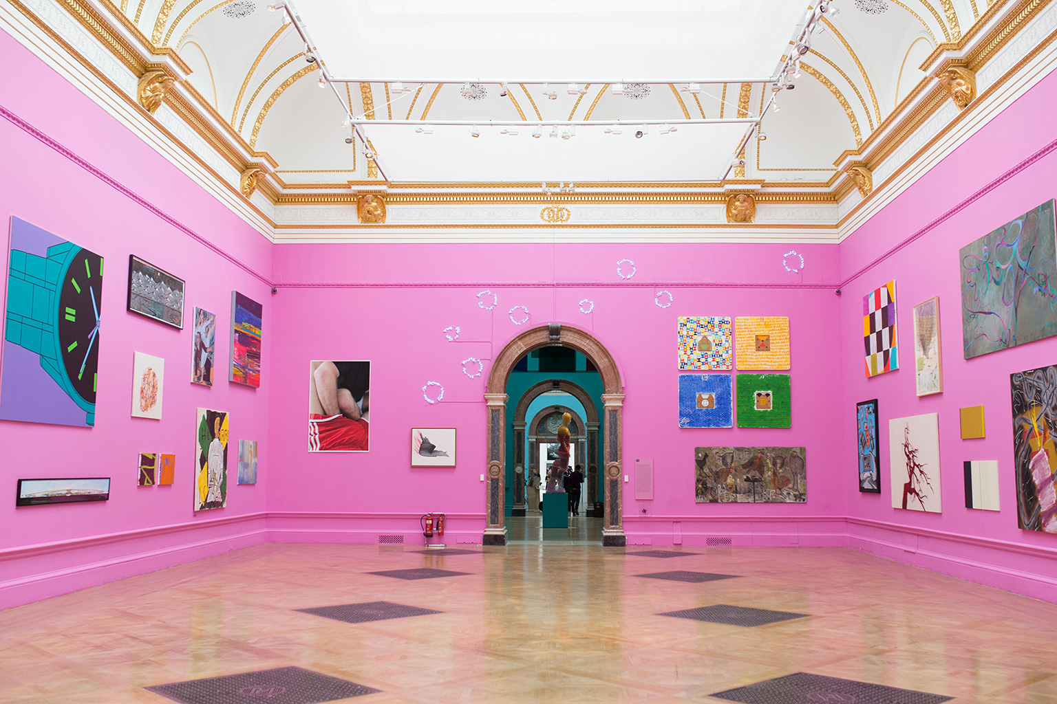  Installation view of the Summer Exhibition 2015, co-ordinated by Michael Craig-Martin RA © David Parry